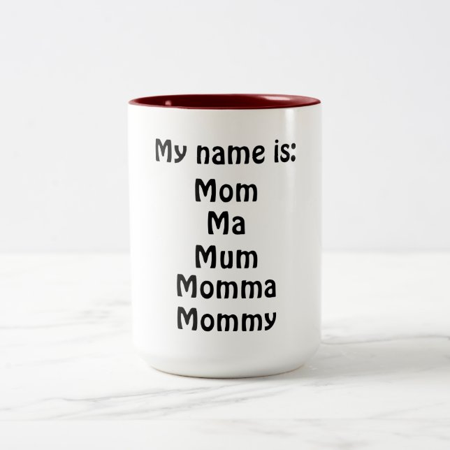 Mein Name ist Zweifarbige Tasse (Mittel)