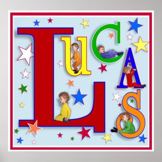 Mein Name - "Lucas"-Druck Poster (Vorne)