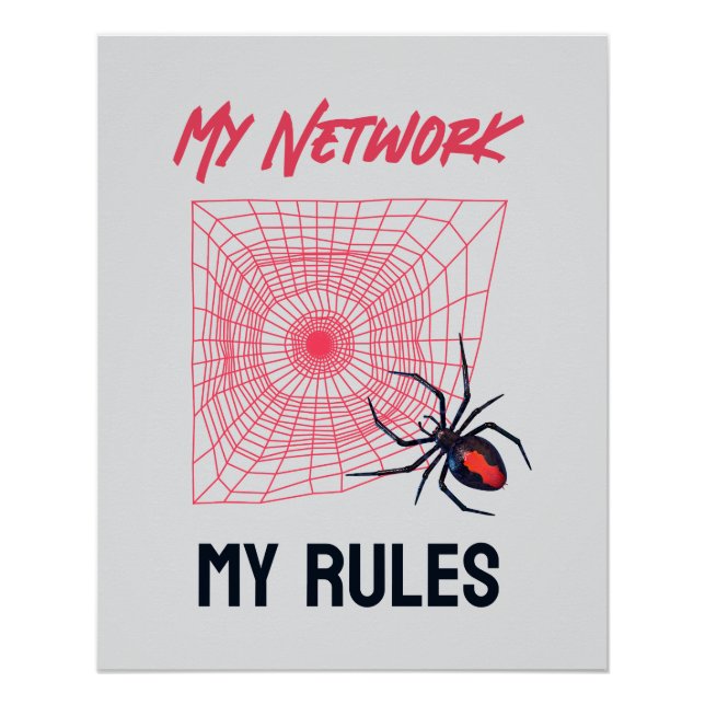Mein Netzwerk, meine Regeln herrschen IT Poster (Vorderseite)