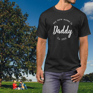 Mein neuer Name ist Papa New Dad im Schwarzen Oste T-Shirt