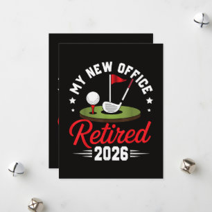 Mein neues Büro Ruhestand 2026 Golf Ruhestand Feiertagskarte