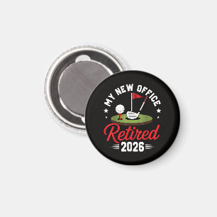 Mein neues Büro Ruhestand 2026 Golf Ruhestand Magnet