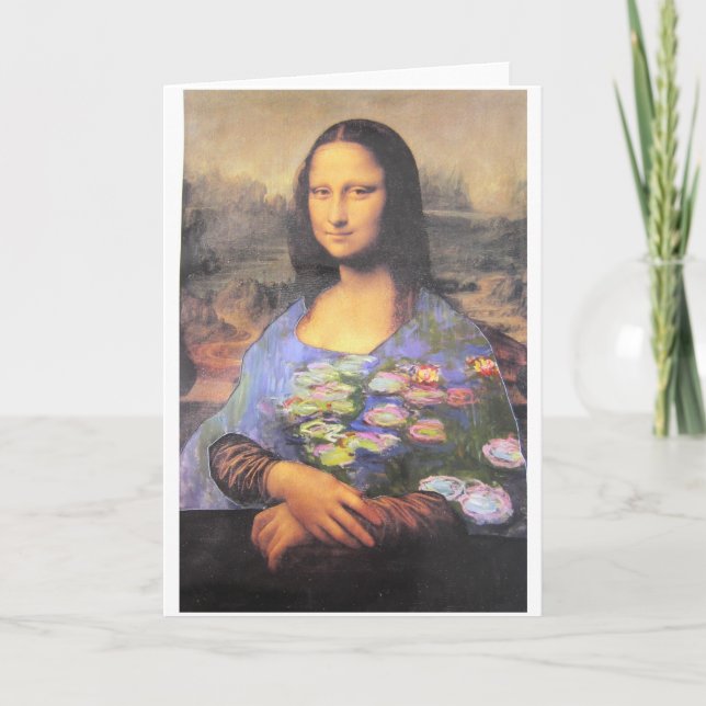 Mein neues Kleid - Mona Lisa im Monet Karte (Vorderseite)