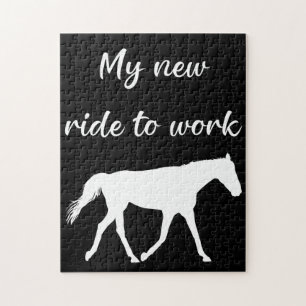 Mein neues Pferd zur Arbeit - Lustig Puzzle
