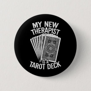 Mein neues Therast ist ein Tarot-Deck Karten Hexen Button