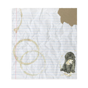 Mein Neufundland hat meinen Lektionsplan aufgegebe Notizblock