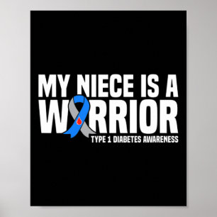 Mein Nichte ist ein Krieger Typ 1 Diabetes-Bewusst Poster