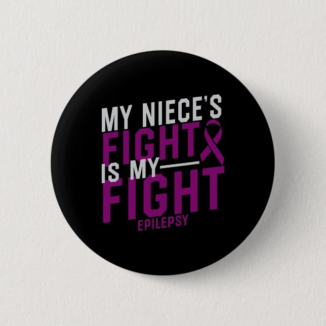 Mein Nichte kämpft mit meiner Epilepsie Button (Vorderseite)