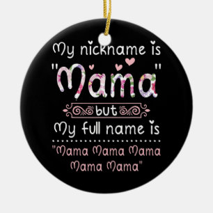 Mein Nickname ist Mama, aber mein voller Name ist  Keramik Ornament