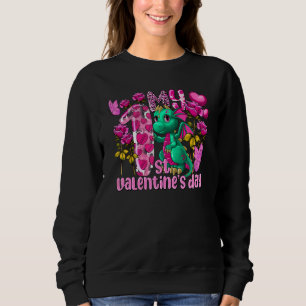 Mein Niedlicher Drache am 1. Valentinstag für Kind Sweatshirt