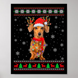 Mein Niedlicher, hässlicher Pajama Shirt Dackel Hu Poster