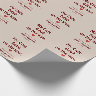 Mein Niedliches Bébé auf der "Way Funny Co-ed Baby Geschenkpapier