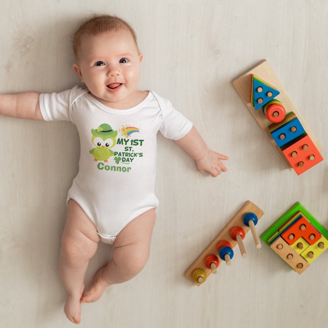 Mein Niedliches Eule am 1. St. Patrick's Day Baby Strampler (Von Creator hochgeladen)