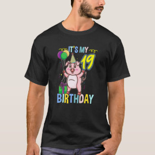 Mein Niedliches Schwein zum 19. Geburtstag T-Shirt