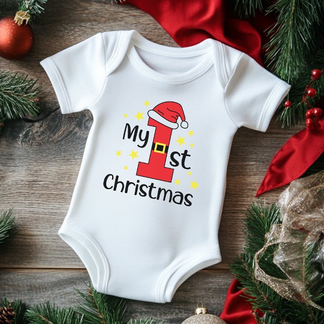 Mein Niedliches Weihnachtsfest - Modernes Festkind Baby Strampler (Von Creator hochgeladen)