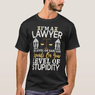 Mein Niveau von Sarcasm Anwälten Neuanwälte Ich bi T-Shirt