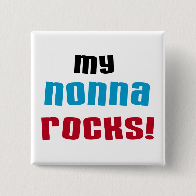 Mein Nonna schaukelt T - Shirts und Geschenke Button (Vorderseite)