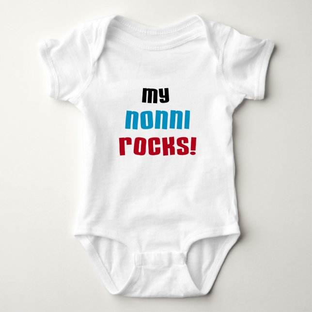 Mein Nonni schaukelt Säuglings-Bodysuit Baby Strampler (Vorderseite)