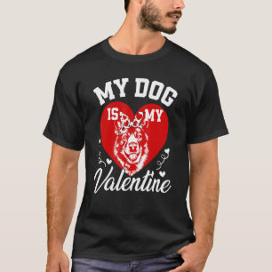 Mein norwegischer Elkhound ist mein Valentinin Val T-Shirt