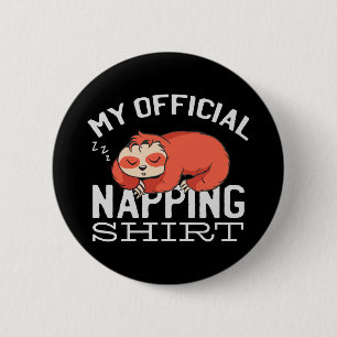 Mein offizielles Napp-Shirt Sloth Button