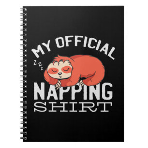 Mein offizielles Napp-Shirt Sloth Notizblock
