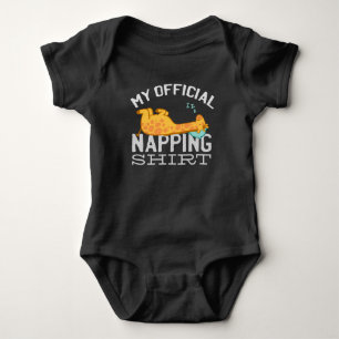 Mein offizielles Nickerchen-Shirt - Faul schlafend Baby Strampler