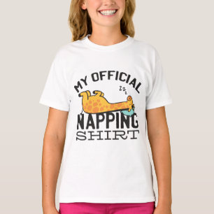 Mein offizielles Shirt - Lazy schlafend Giraffe