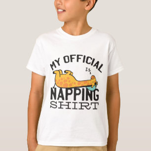 Mein offizielles Shirt - Lazy schlafend Giraffe