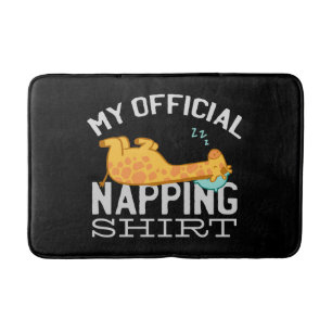 Mein offizielles Shirt - Lazy schlafend Giraffe Badematte