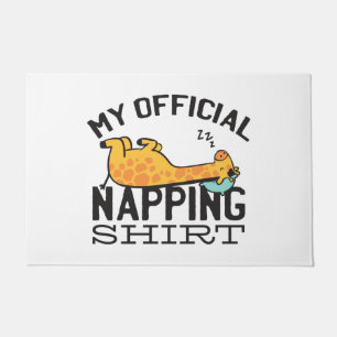 Mein offizielles Shirt - Lazy schlafend Giraffe Fußmatte
