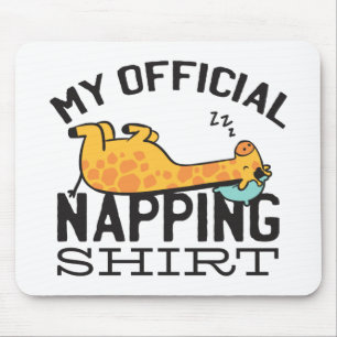Mein offizielles Shirt - Lazy schlafend Giraffe Mousepad