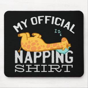 Mein offizielles Shirt - Lazy schlafend Giraffe Mousepad