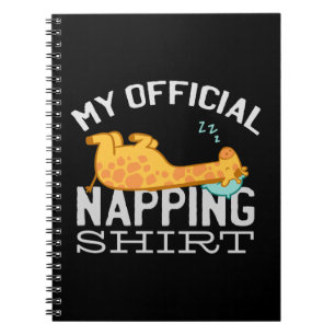 Mein offizielles Shirt - Lazy schlafend Giraffe Notizblock
