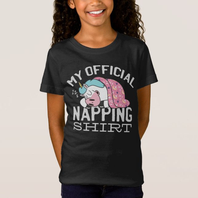 Mein offizielles Shirt - Lazy sleeping Unicorn (Vorderseite)