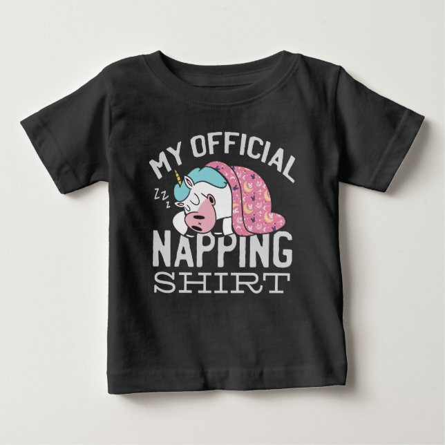 Mein offizielles Shirt - Lazy sleeping Unicorn (Vorderseite)
