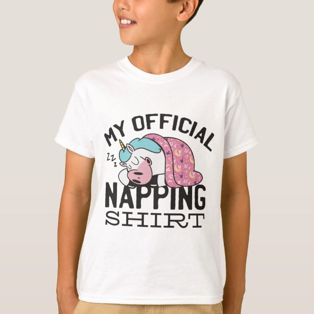 Mein offizielles Shirt - Lazy sleeping Unicorn (Vorderseite)