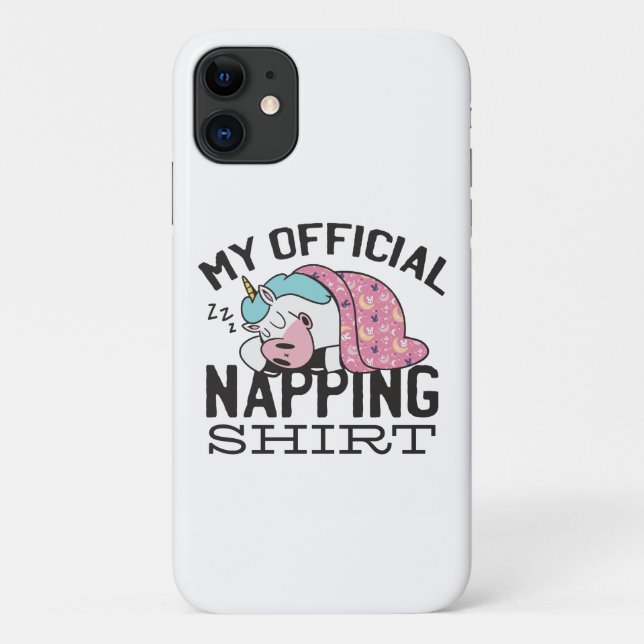 Mein offizielles Shirt - Lazy sleeping Unicorn Case-Mate iPhone Hülle (Rückseite)