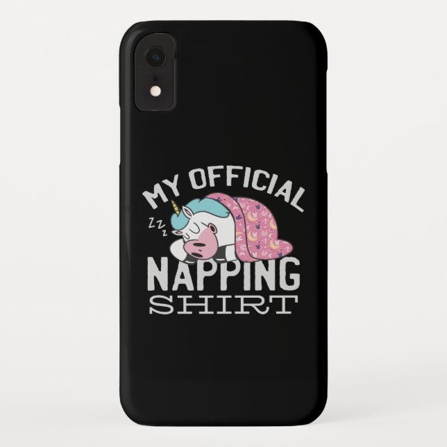 Mein offizielles Shirt - Lazy sleeping Unicorn Case-Mate iPhone Hülle (Rückseite)