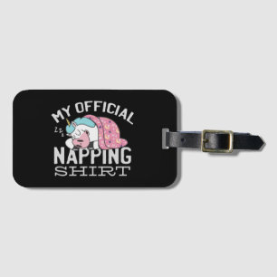 Mein offizielles Shirt - Lazy sleeping Unicorn Gepäckanhänger