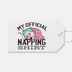 Mein offizielles Shirt - Lazy sleeping Unicorn Geschenkanhänger