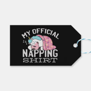 Mein offizielles Shirt - Lazy sleeping Unicorn Geschenkanhänger