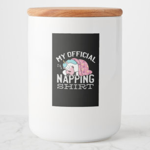 Mein offizielles Shirt - Lazy sleeping Unicorn Lebensmitteletikett