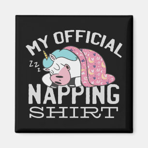 Mein offizielles Shirt - Lazy sleeping Unicorn Magnet