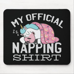 Mein offizielles Shirt - Lazy sleeping Unicorn Mousepad