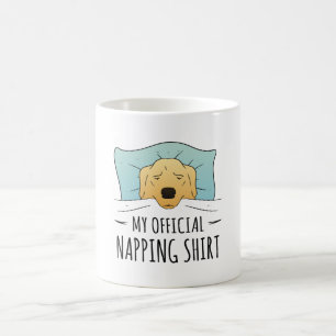 Mein offizielles Shirt mit Schlafhund Kaffeetasse