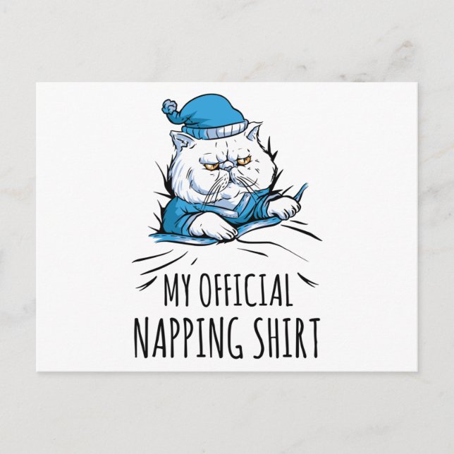 Mein offizielles Shirt mit Schlafhund Postkarte (Vorderseite)