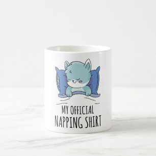 Mein offizielles Shirt mit Schlafkatze Kaffeetasse