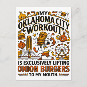 Mein Oklahoma City Onion Burgers Workout Postkarte