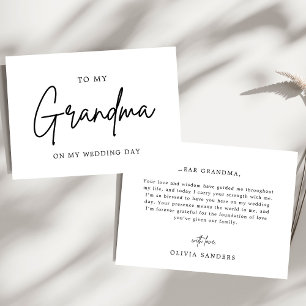 Mein Oma hat an meinem Hochzeitstag Minimalistisch Dankeskarte
