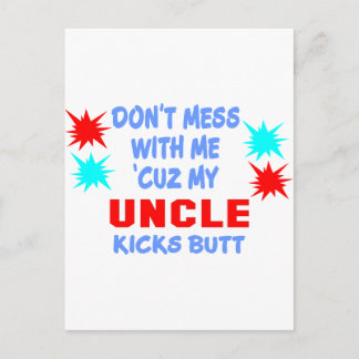 MEIN ONCLE KICKS HINTERN POSTKARTE